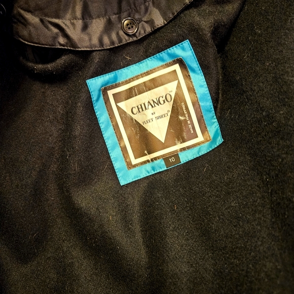 Vintage 80's Teal Trench/Rain Coat Chiango by Fleet Street Sz 10P - Picture 11 of 15